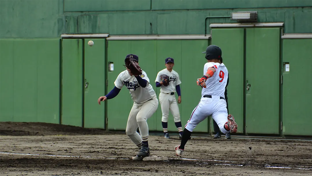 明治大学 対 日本大学(2023年3月21日(火)スリーボンドベースボールパーク上柚木 第1試合)